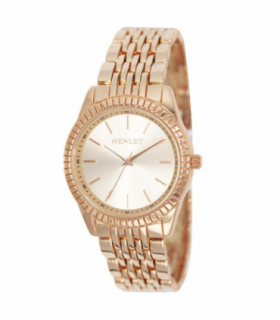 Henley Ladies Dress Bracelet Watch Rose Gold H07328.44