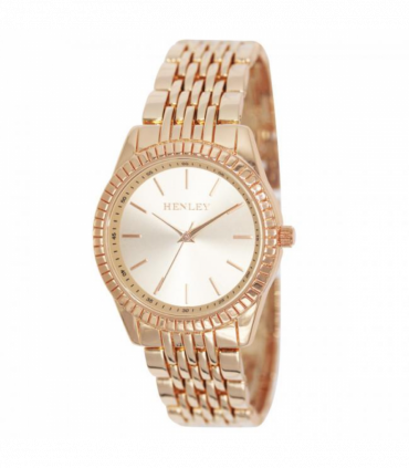 Henley Ladies Dress Bracelet Watch Rose Gold H07328.44