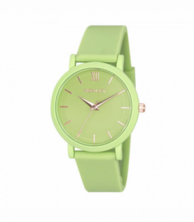 Henley Ladies Coloured Case Silicone Sports Watch Green H06178.21
