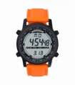 Henley Mens Digital Black Dial Rubber Strap Watch Orange HDG038.8
