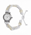 Kahuna Ladies White dial with Fabric Strap Friendship Watch KLF-0001L  - CLEARANCE NEEDS RE-BATTERY