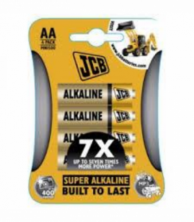 JCB LR6 AA ALKALINE PK4 BATTERIES