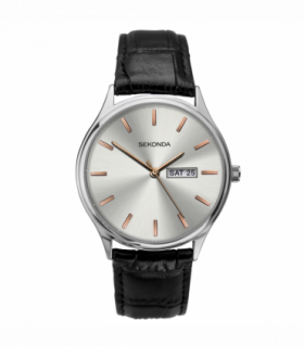 Sekonda Men's Fashion Day Date Leather Strap Watch - 1686