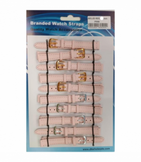 Leather Pink Watch Straps Pk10 size 10mm 1005.03