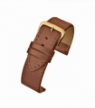 Brown Buffalo Grain Leather Watch Strap 22mm