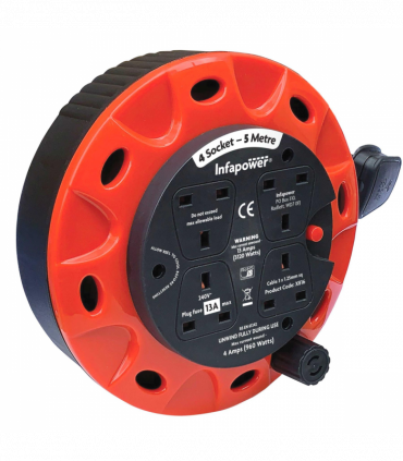Infapower 4 Socket 13 Amp 5m Drum