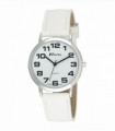 Ravel Unisex Classic Big Dial White Leather Strap Watch R0105.13.4A