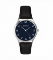 Sekonda Mens Basic Blue Dial & Black Leather Strap Watch 1852