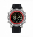 Henley Mens Digital Black Dial Rubber Strap Watch Black HDG037.10