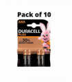Duracell Plus MN2400+ AAA Alkaline Batteries 4 Per Card- Box of 10