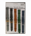 1555.05 18MM 2X Extra Long Mix Colour Leather Watch Straps Pack of 5