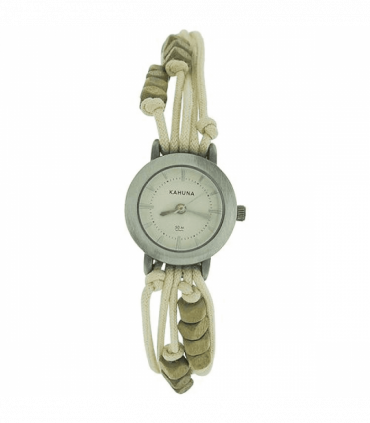 Kahuna Ladies White dial with Fabric Strap Friendship Watch AKLF-0005L  - CLEARANCE NEEDS RE-BATTERY