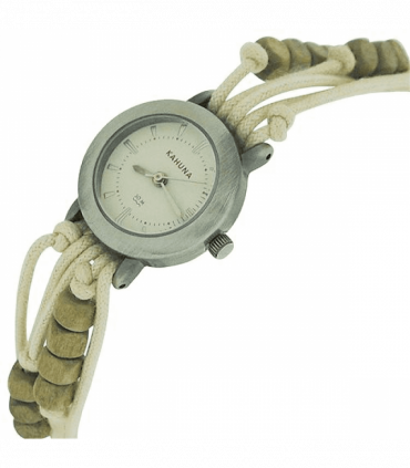 Kahuna Ladies White dial with Fabric Strap Friendship Watch AKLF-0005L  - CLEARANCE NEEDS RE-BATTERY