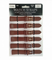 TNML Tan calf regular watch straps LONG card of 6