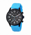 Henley Mens Black Sports Silicone Watch Blue H02224.6