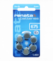 675 ZA RENATA HEARING AID BATTERIES PK6