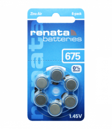 675 ZA RENATA HEARING AID BATTERIES PK6