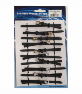 Leather Black Extra Long Watch Straps Pk10 size 6 1055.05