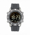Henley Mens Digital Black Dial Rubber Strap Watch Grey HDG037.13