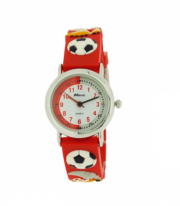Ravel Children 3D Cartoon Time Teacher Watch Football Red R1513.32R