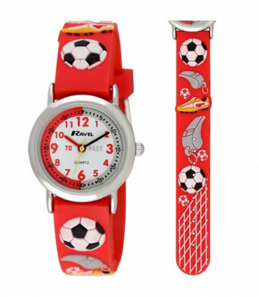 Ravel Children 3D Cartoon Time Teacher Watch Football Red R1513.32R