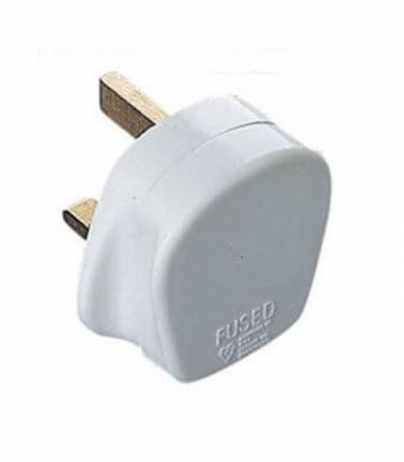 Eagle 13A Common Household 3 Pin13 AMP UK Fused Plug - White E301AC