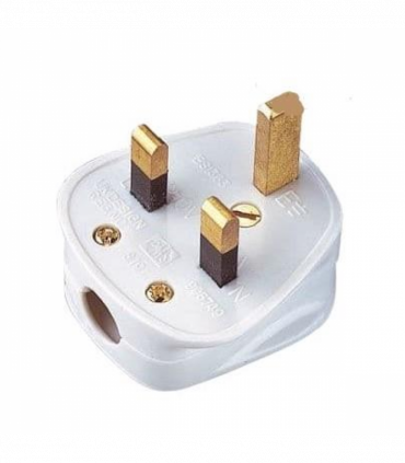 Eagle 13A Common Household 3 Pin13 AMP UK Fused Plug - White E301AC