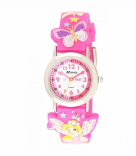 Ravel Children Girls 3D Cartoon Time Teacher Watch Fairy R1513.76