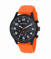 Henley Mens Black Sports Silicone Watch Orange H02224.8