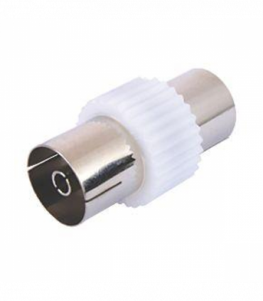 Electrovision White Coaxial Female Socket to socket Coupler F350AB
