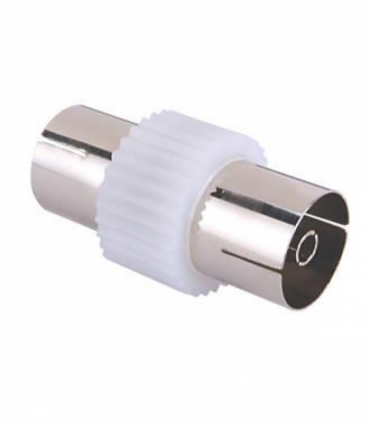 Electrovision White Coaxial Female Socket to socket Coupler F350AB