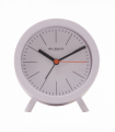 Wm.Widdop Round Alarm Clock Sweep Movement with Feet - White