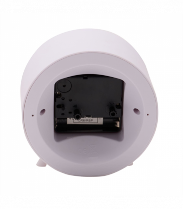 Wm.Widdop Round Alarm Clock Sweep Movement with Feet - White