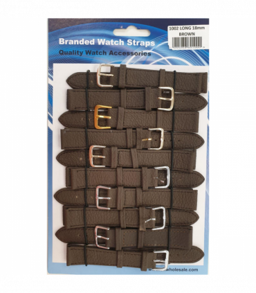 Brown Leather Extra Long Watch Straps Pk10 size 14mm 1002BR