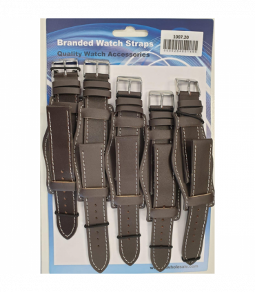 Leather Tan Military Watch Straps Pk5 24mm 1007TN