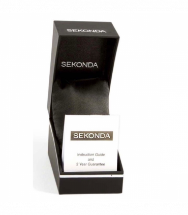 SEKONDA Men's Blue Dial Analogue Display Black PU Strap Watch 3536