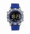 Henley Mens Digital Black Dial Rubber Strap Watch Blue HDG037.6