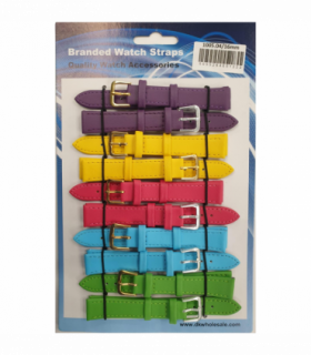 Leather Pastels Watch Straps Pk10 size 16mm 1005.04