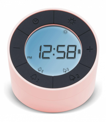 Acctim Jowie Dual Digital Alarm Clock/Nightlight Superbrite with Light Touch Sensor Pink