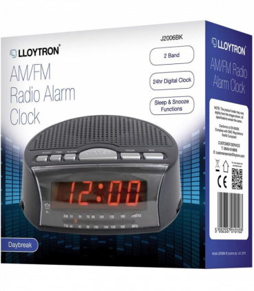 Lloytron 'Daybreak' Alarm Clock Radio - Black J2006BK