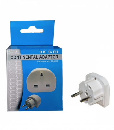 PowerPlus Continental Travel Adaptor UK - EU