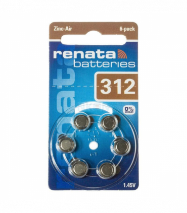 312 ZA RENATA HEARING AID BATTERY PK6