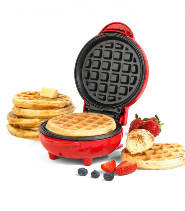 Giles & Posner EK4214G 550W Non-Stick Mini Waffle Maker - Red