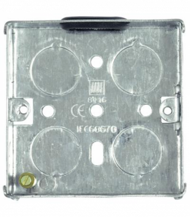 Eagle Single Gang 16mm Zinc Plated Metal Back Box