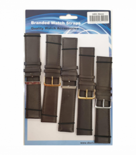 Brown Leather Watch Straps Pk5 size 26mm 1001BR