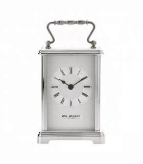 Wm Widdop Silver colour Carriage Clock