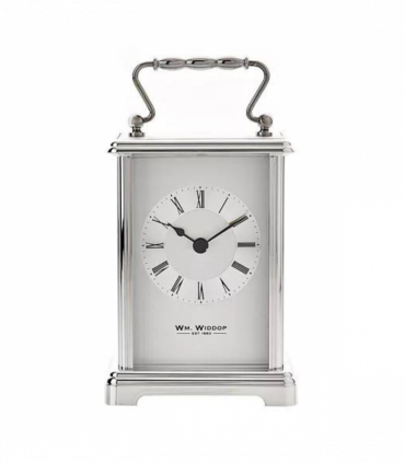 Wm Widdop Silver colour Carriage Clock