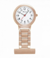 Ravel Easy-Read Nurse White Dial Rose Gold Tone Fob Watch - R1101.40