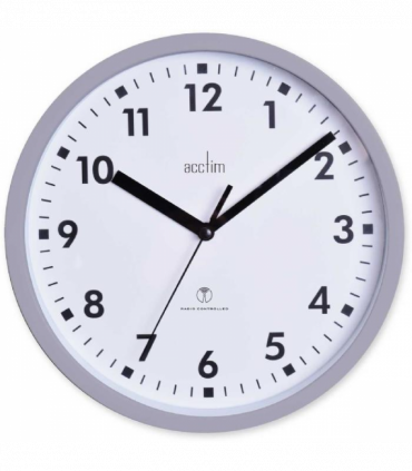 Acctim Nardo 20cm Radio Controlled Grey Wall Clock 74667