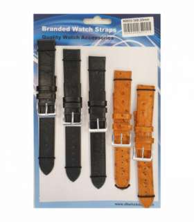 R001S-16B 18MM 5PK LEATHER WATCH STRAPS